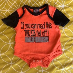 Harley Davidson onesie.